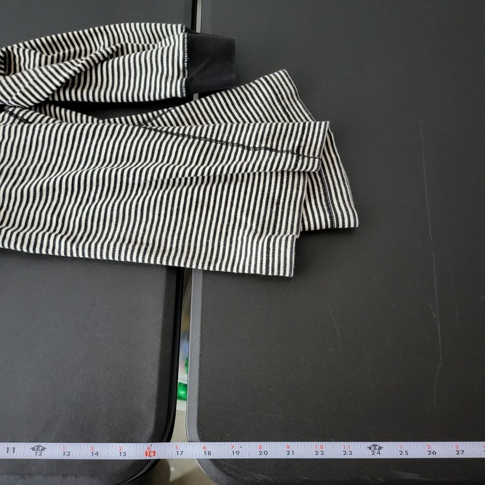 LRL Lauren Jeans Co‎ Ralph Lauren Women Striped Cowl Neck Shirt Petite Medium - Picture 9 of 10